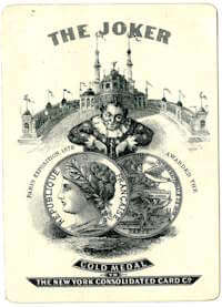 Una delle prime carte jolly, 1878. Attualmente presso il British Museum. Wikimedia Commons, di pubblico dominio.